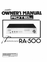 Rotel RA-500 Manual do proprietário