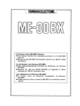 Yamaha ME-30BX Manual do proprietário