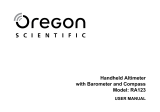 Oregon Scientific RA123 Manual do usuário
