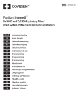 Medtronic Puritan BennettTM Re/X800 and D/X800 Expiratory Filter/Drain System 800 Series Ventilators Instruções de operação