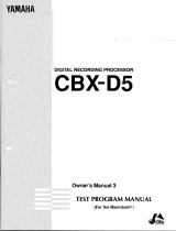 Yamaha CBX-D5 Manual do proprietário