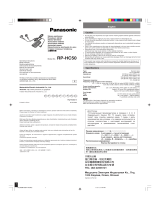 Panasonic RPHC50 Instruções de operação