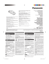 Panasonic RPHC75 Manual do proprietário