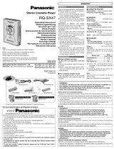 Panasonic RQSX47 Instruções de operação