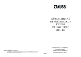 Zanussi ZRC250 Manual do usuário