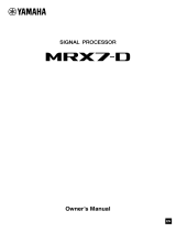 Yamaha MRX7 Manual do proprietário