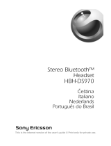 Sony Ericsson Headphones HBH-DS970 Manual do usuário