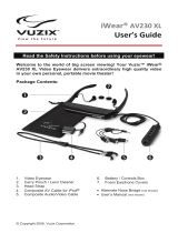 Vuzix Video Eyeware AV230 XL Manual do usuário