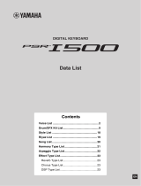 Yamaha PSR-I500 Ficha de dados
