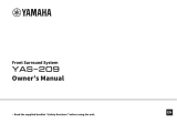 Yamaha YAS-209 Barre de son noire Manual do usuário