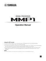 Yamaha MMP1 Manual do usuário