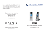 Grandstream Networks DP722 Guia de instalação