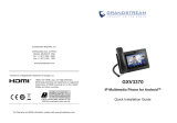 Grandstream Networks GXV3370 IP Multimedia Phone for Android Guia de usuario