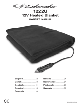 Schumacher Electric 1222 12V Heated Blanket Manual do proprietário