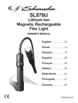 Schumacher SL876U Lithium Ion Magnetic Rechargeable Flex Light Manual do proprietário