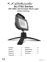 Schumacher SL175RU 360˚ SMD LED Portable Rechargeable Work Light Manual do proprietário