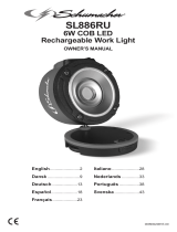 Schumacher SL886RU 6W COB LED Rechargeable Flood Light with Magnetic Base Manual do proprietário