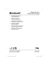 EINHELL TE-AG 18/115 Li Kit (1x3,0Ah) Manual do usuário