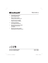 EINHELL TE-CI 18/1 Li (1x2,0Ah) Manual do usuário