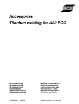 ESAB POB, POC - Accessories titanium welding Manual do usuário