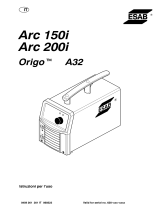 ESAB Origo™ Arc 150i, Origo™ Arc 200i Manual do usuário