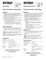Extech Instruments RHM16 Manual do usuário