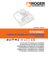 Roger Technology H70/200/AC/box Control Unit Manual do usuário