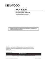 Kenwood KCA-R200 Instruções de operação