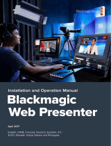 Blackmagicdesign Web Presenter Streamer Manual do proprietário