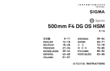 Sigma 500mm F 4.0 DG OS HSM SPORTS для CANON Manual do usuário