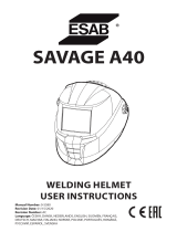 ESAB ESAB SAVAGE A40 Welding Helmet Manual do usuário