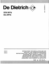 De Dietrich HA8976E1 Manual do proprietário