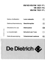 De Dietrich VW7631F1 Manual do proprietário