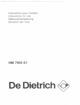 De Dietrich HM7904E1 Manual do proprietário