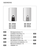 Siemens DE27405/02 Manual do usuário