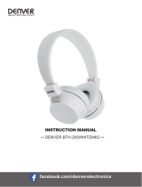 Denver BTH-205WHITEMK2 Headset Manual do usuário