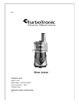 Turbotronic TT-SJ5 - Slowjuicer Manual do proprietário