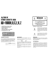 Aiwa AD-F 800C Manual do proprietário