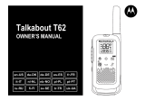 Motorola Talkie Walkie Twin Pack T62 Bleu Manual do usuário