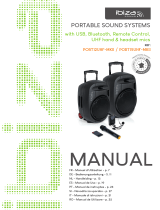 Ibiza Sound PORT12UHF-WH-MKII Manual do proprietário