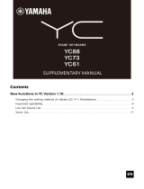 Yamaha YC Series Stage Keyboard Manual do usuário
