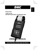 DHC BATTERY TESTER BT2010 DHC Manual do proprietário
