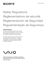 Sony SVE14A15FBB Safety guide
