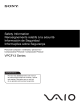 Sony VPCF132FX/B Safety guide