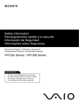 Sony VPCSA25GB Safety guide
