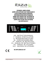 Ibiza Sound AMP1000USB-BT Manual do proprietário