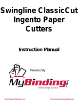 MyBinding GBC Swingline Ingento Manual do usuário