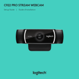 Logitech C922 Pro Stream Webcam Manual do usuário