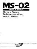 Korg MS-02 Manual do proprietário