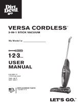 Dirtdevil Versa Cordless BD22025 Manual do usuário